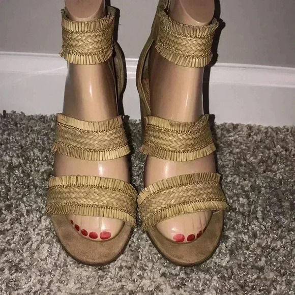 Sam & Libby Esther Boho Strappy Heel Sandals Size 5.5 - Picture 3 of 8